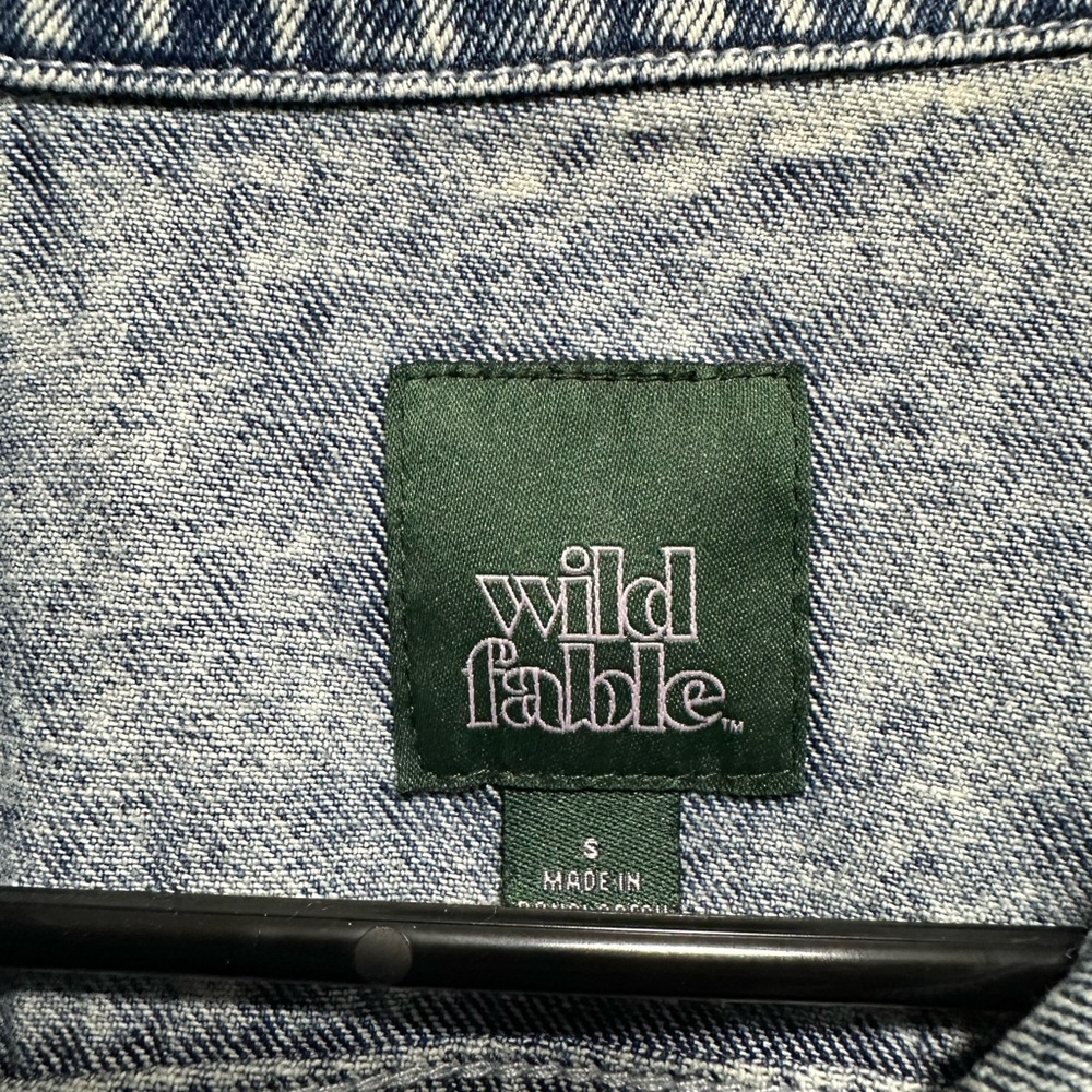 Vintage Y2K Wild Fable Blue Denim Jacket new without tags - Picture 8 of 11